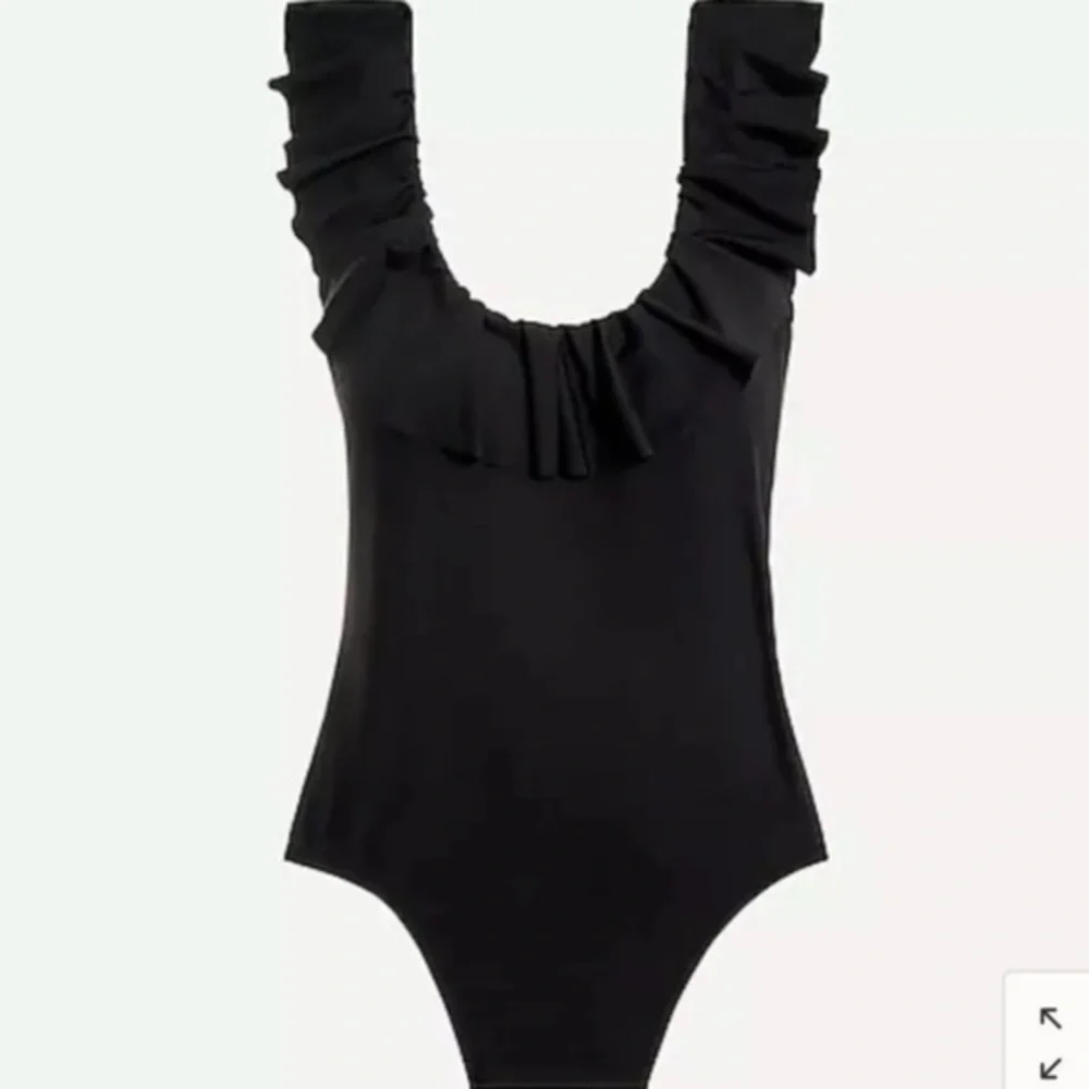 J. Crew Ruffle Scoopback one-piece swimsuit S2.